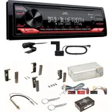 JVC KD-X272DBT Digitalradio Bluetooth USB MP3 FLAC DAB+ Einbauset für Audi A3 8L