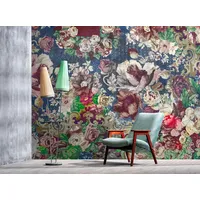 Living Walls Florale Mustertapete Blumentapete Vintage Vlies 2 cm x 10 m 1 St blau