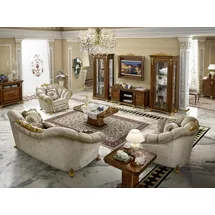 aea Wohnzimmer Stoff Couch Sofagarnitur Set 3+1+1 Sitzer Sofa Sitz Polster Italien