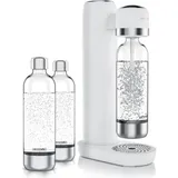 Arendo Wassersprudler Soda Maker weiß + 3x 1000 ml Flaschen
