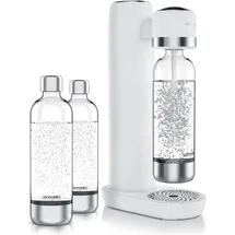 Arendo Wassersprudler Soda Maker weiß + 3x 1000 ml Flaschen