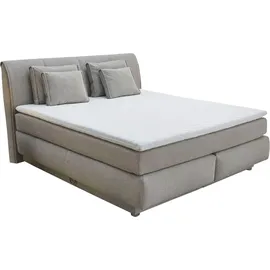 Jockenhöfer Gruppe Boxspringbett »"Carla", mit Bettkasten und Kaltschaum-Topper«, inkl. 4 Zierkissen, erhältlich in den Breiten 160 & 180cm, beige