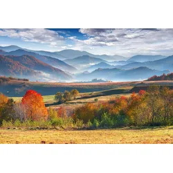 Fototapete PAPERMOON "Landschaft", bunt, B:5,00m L:2,80m, Vlies, Tapeten