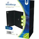 MediaRange 5er-Pack DVD-Hüllen für 1 Disc 14mm, schwarz