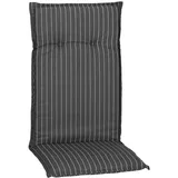 nyvi Gartenstuhl-Auflage Barcelona - Hochlehnerauflage für Gartenstühle Anzahl:4er Set,Dessin:Grau Weiße Streifen