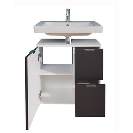 trendteam smart living - Waschbeckenunterschrank Unterschrank - Badezimmer - Concept One - Aufbaumaß (BxHxT) 60 x 64 cm - Farbe Weiß mit Grau - 185030303