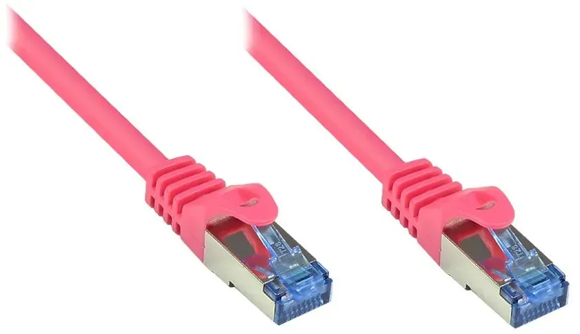 Alcasa Cat6a 0.5m Netzwerkkabel Magenta 0,5 m S/FTP (S-STP)