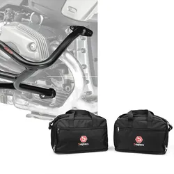 Set: Sturzbügel L passend für BMW R 1200 GS 04-12 Motoguard Schutzbügel + Alukoffer Innentaschen passend für BMW R 1250 / 1200 GS / Adventure 04-21 Koffer Taschen Bagtecs MS1