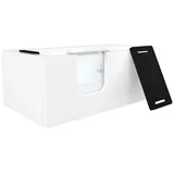 AcquaVapore Badewanne Seniorenwanne mit Tür S15-L-ALL 160x85cm, (1-tlg), mit Ablaufgarnitur weiß