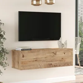 [en.casa] Lapinlahti TV-Lowboard 100 x 29,5 x 31,5 cm Beige Holz