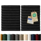 Blumtal Gästehandtuch 30 x 30 cm schwarz 24 St.