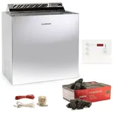 sentiotec Saunaofen Sentiotec Nordex Style Saunaofen 6 kW mit Steuerun, 6 kW silberfarben
