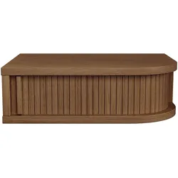 Nachttisch WOODMAN "Farsta", braun (walnuss), B:40cm H:12cm T:30cm, Tische, in 3 Farben, mit Tambourschiebetüren, mit Eichenholz furniert