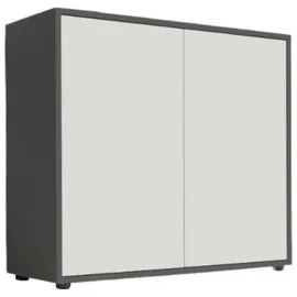 BMG Möbel Mailand 79 x 73 x 33 cm schwarz hochglänzend / schwarz