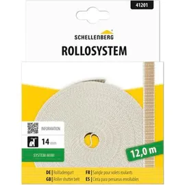 Schellenberg Rolladengurt MINI 14 mm x 12 m beige