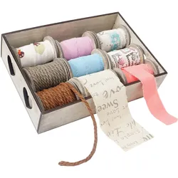 Deko-Box Band, Geschenkband Deko-Schnur B√§nderbox, 9 Rollen