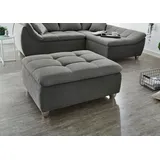 Jockenhöfer Hocker JOCKENHÖFER GRUPPE "Genua, B: 103 cm", grau (dunkelgrau, grau), B:103cm H:48cm T:82,5cm, Korpus: 100% Polyester;Zierkissen: 100% Polyester, Hocker, Hocker, individuell zu kombinieren