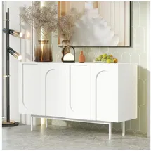 stilvora Sideboard 140 x 80 x 42 cm Weiß