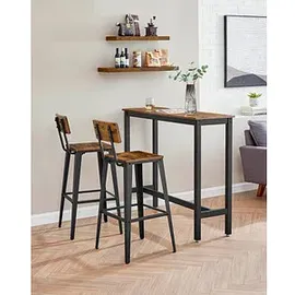 VASAGLE Barhocker LBC078B01 braun, 2 St.