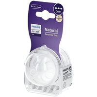 Philips Avent Natural Response Sauger – 2x Sauger für Babyflaschen mit Durchflussstärke 5, für Babys ab 6 Monaten, BPA-frei (Modell SCY965/02)