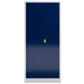 Classix Stahlschrank X-530331 enzianblau, lichtgrau 80,0 x 38,0 x 180,0 cm, aufgebaut