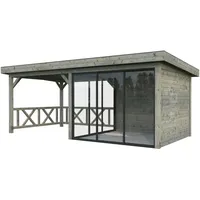 Palmako Gartenhaus Lenna 5,88 x 3,00 m Grau