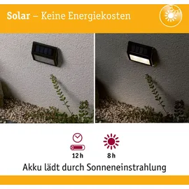 Paulmann Wegeleuchte Kunststoff 13,7 cm Solar IP44 inkl. Dämmerungssensor anthrazit