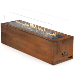 Planika GaLiO Corten Manual Gas Line Outdoor [manueller Gaskamin für den Außenbereich]: Erdgas - ohne Schutzhülle