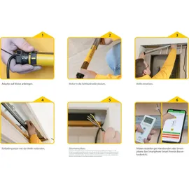 Schellenberg 21110 Rolladenmotor mit Funk 10 Nm, bis 6 m2 Fläche, Funk Endlageneinstellung, für 40 mm Welle, 868,4 MHz, Funkfrequenz