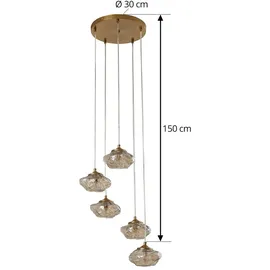 LINDBY Piatra 1 dimmbar Transparent/Gold/Weiß 44,5 cm