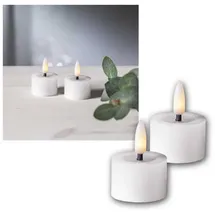 Star Trading Flamme Flow LED-Kerze 4 x 5 cm weiß
