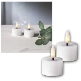 Star Trading Flamme Flow LED-Kerze 4 x 5 cm weiß