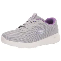 Skechers Damen Go Walk Joy Bungee with Color Pop Sneaker, Grau/Lavendel, 36 EU