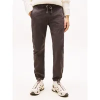 Tommy Hilfiger Jogger Pants TOMMY JEANS "TJM SCANTON COTTON CANVAS", Herren, Gr. XL, N-Gr, washed schwarz, Web, Obermaterial: 97% Baumwolle, 3% Elasthan, Hosen, mit elastischem Bund