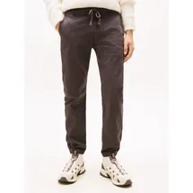 Tommy Hilfiger Jogger Pants TOMMY JEANS "TJM SCANTON COTTON CANVAS", Herren, Gr. XL, N-Gr, washed schwarz, Web, Obermaterial: 97% Baumwolle, 3% Elasthan, Hosen, mit elastischem Bund