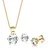 Elli Schmuckset Damen Set Basic Elegant mit Kristalle in 925 Sterling Silber vergoldet
