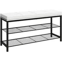 VCM Taliro 90 x 48 x 30 cm schwarz / weiß gepolstert