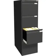 BISLEY Hängeregistraturschrank 41,3 x 62,2 x 132,1 cm schwarz