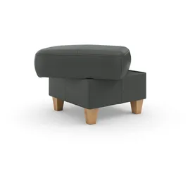 Home Affaire Polsterhocker Palmera Luxus-Microfaser 58 x 48 x 58 cm Grau