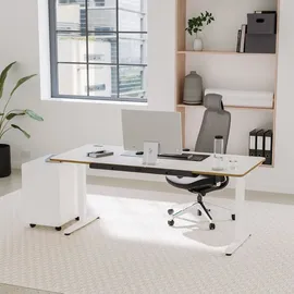 Yaasa Schreibtisch 180 x 80 cm Weiß