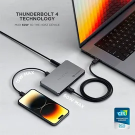 Satechi Thunderbolt 4 Slim Hub Grau