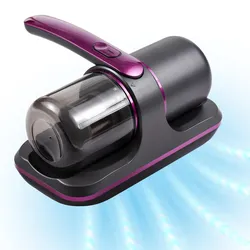 Kompakter Matratzen-Staubsauger, 100 W, kabelloser UV-Bett-Handstaubsauger, 8000 Pa, starke Saugkraft violett