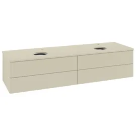 Villeroy & Boch Antao Waschbeckenunterschrank 1600 x 360 x 500 mm, Front ohne Struktur, Silk Grey Matt Lacquer