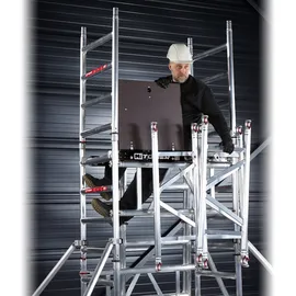 Altrex MiTower 1-Personen-Gerüst Aluminium mit Holz-Plattform 0,75x1,27m 6,20m AH
