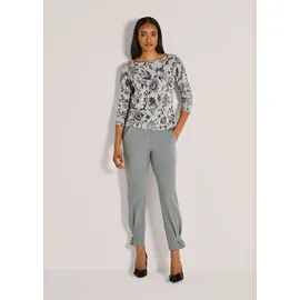 Madeleine Longpullover mit floralem Druck Grau 34