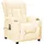 vidaXL Massagesessel Kunstleder 339078 80 x 100 x 90 cm Creme mit verstellbarer Rückenlehne und Massagefunktion