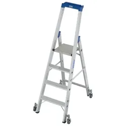 Stufen-Stehleiter, fahrbar, 5 Stufen