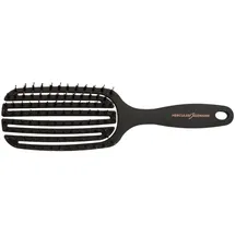 Hercules Sägemann - Flexy Shape Brush (oval) | Haarbürste zum extra sanften Entwirren. Haarbürste mit ergonomischem Griff, mit Naturborsten und Nylonpins für gesundes Haar | Farbe: Schwarz