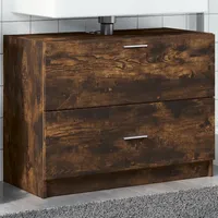 VidaXL Waschbeckenunterschrank Räuchereiche 78x37x59 cm Holzwerkstoff