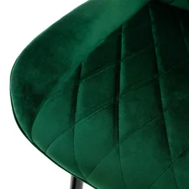 ML-Design 6er Set Esszimmerstühle Esszimmerstuhl mit Rücken- Armlehnen, Dunkelgrün, Samt Sitzfläche, Metallbeine, Küchenstühle Küchenstuhl Wohnzimmerstühle Wohnzimmerstuhl Polsterstuhl Stühle